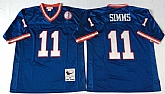 Giants 11 Phil Simms Blue M&N Throwback Jersey,baseball caps,new era cap wholesale,wholesale hats