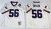 Giants 56 Lawrence Taylor White M&N Throwback Jersey,baseball caps,new era cap wholesale,wholesale hats