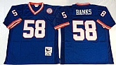 Giants 58 Carl Banks Blue M&N Throwback Jersey,baseball caps,new era cap wholesale,wholesale hats