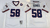 Giants 58 Carl Banks White M&N Throwback Jersey,baseball caps,new era cap wholesale,wholesale hats