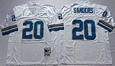 Lions 20 Barry Sanders White M&N Throwback Jersey,baseball caps,new era cap wholesale,wholesale hats