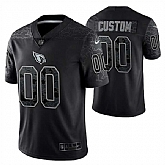 Men's Arizona Cardinals ACTIVE PLAYER Custom Black Reflective Limited Stitched Football Jersey,baseball caps,new era cap wholesale,wholesale hats