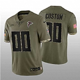 Men's Atlanta Falcons ACTIVE PLAYER Custom 2022 Olive Salute To Service Limited Stitched Jersey