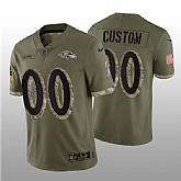 Men's Baltimore Ravens ACTIVE PLAYER Custom 2022 Olive Salute To Service Limited Stitched Jersey,baseball caps,new era cap wholesale,wholesale hats