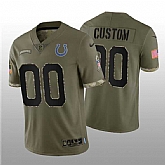 Men's Indianapolis Colts ACTIVE PLAYER Custom 2022 Olive Salute To Service Limited Stitched Jersey,baseball caps,new era cap wholesale,wholesale hats