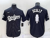 Men's Los Angeles Dodgers #67 Vin Scully Black Stitched MLB Cool Base Fashion Jersey,baseball caps,new era cap wholesale,wholesale hats