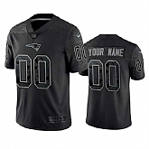 Men's New England Patriots Active Player Custom Black Reflective Limited Stitched Football Jersey