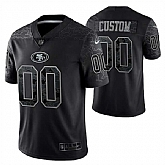 Men's San Francisco 49ers ACTIVE PLAYER Custom Black Reflective Limited Stitched Football Jersey
