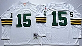 Packers 15 Bart Starr White Long Sleeve M&N Throwback Jersey,baseball caps,new era cap wholesale,wholesale hats