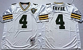 Packers 4 Brett Favre White M&N Throwback Jersey,baseball caps,new era cap wholesale,wholesale hats
