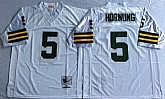 Packers 5 Paul Hornung White M&N Throwback Jersey,baseball caps,new era cap wholesale,wholesale hats
