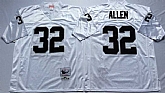 Raiders 32 Marcus Allen White M&N Throwback Jersey,baseball caps,new era cap wholesale,wholesale hats