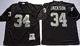 Raiders 34 Bo Jackson Black M&N Throwback Jersey,baseball caps,new era cap wholesale,wholesale hats