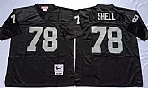 Raiders 78 Art Shell Black M&N Throwback Jersey,baseball caps,new era cap wholesale,wholesale hats