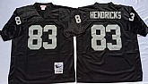 Raiders 83 Ted Hendricks Black M&N Throwback Jersey,baseball caps,new era cap wholesale,wholesale hats