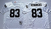 Raiders 83 Ted Hendricks White M&N Throwback Jersey,baseball caps,new era cap wholesale,wholesale hats