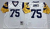 Rams 75 Deacon Jones White M&N Throwback Jersey,baseball caps,new era cap wholesale,wholesale hats