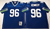Seahawks 96 Cortez Kennedy Blue M&N Throwback Jersey,baseball caps,new era cap wholesale,wholesale hats