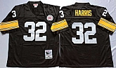 Steelers 32 Franco Harris Black M&N Throwback Jersey,baseball caps,new era cap wholesale,wholesale hats