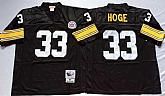 Steelers 33 Merril Hoge Black M&N Throwback Jersey,baseball caps,new era cap wholesale,wholesale hats