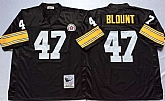 Steelers 47 Mel Blount Black M&N Throwback Jersey,baseball caps,new era cap wholesale,wholesale hats