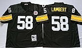 Steelers 58 Jack Lambert Black M&N Throwback Jersey,baseball caps,new era cap wholesale,wholesale hats