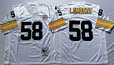 Steelers 58 Jack Lambert White M&N Throwback Jersey,baseball caps,new era cap wholesale,wholesale hats