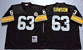 Steelers 63 Dermontti Dawson Black M&N Throwback Jersey,baseball caps,new era cap wholesale,wholesale hats