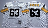 Steelers 63 Dermontti Dawson White M&N Throwback Jersey,baseball caps,new era cap wholesale,wholesale hats