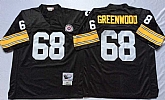 Steelers 68 L. C. Greenwood Black M&N Throwback Jersey,baseball caps,new era cap wholesale,wholesale hats