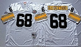 Steelers 68 L. C. Greenwood White M&N Throwback Jersey,baseball caps,new era cap wholesale,wholesale hats
