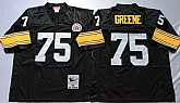 Steelers 75 Joe Greene Black M&N Throwback Jersey,baseball caps,new era cap wholesale,wholesale hats