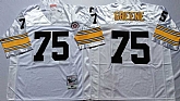 Steelers 75 Joe Greene White M&N Throwback Jersey,baseball caps,new era cap wholesale,wholesale hats