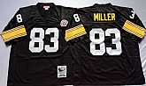 Steelers 83 Heath Miller Black M&N Throwback Jersey,baseball caps,new era cap wholesale,wholesale hats