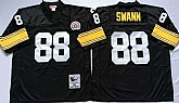 Steelers 88 Lynn Swann Black M&N Throwback Jersey,baseball caps,new era cap wholesale,wholesale hats