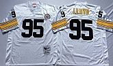 Steelers 95 Greg Lloyd White M&N Throwback Jersey,baseball caps,new era cap wholesale,wholesale hats