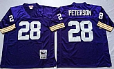 Vikings 28 Adrian Peterson Purple M&N Throwback Jersey,baseball caps,new era cap wholesale,wholesale hats