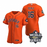 Astros 16 Aledmys Diaz Orange Nike 2022 World Series Flexbase Jersey,baseball caps,new era cap wholesale,wholesale hats