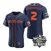 Astros 2 Alex Bregman Navy Nike 2022 World Series City Connect Flexbase Jersey,baseball caps,new era cap wholesale,wholesale hats