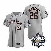 Astros 26 Trey Mancini Gray Nike 2022 World Series Flexbase Jersey,baseball caps,new era cap wholesale,wholesale hats