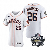 Astros 26 Trey Mancini White Nike 2022 World Series Flexbase Jersey,baseball caps,new era cap wholesale,wholesale hats