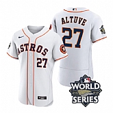 Astros 27 Jose Altuve White Nike 2022 World Series Flexbase Jersey,baseball caps,new era cap wholesale,wholesale hats