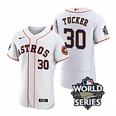 Astros 30 Kyle Tucker White Nike 2022 World Series Flexbase Jersey,baseball caps,new era cap wholesale,wholesale hats