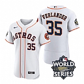 Astros 35 Justin Verlander White Nike 2022 World Series Flexbase Jersey,baseball caps,new era cap wholesale,wholesale hats