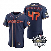 Astros 47 Rafael Montero Navy Nike 2022 World Series City Connect Flexbase Jersey,baseball caps,new era cap wholesale,wholesale hats