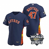 Astros 47 Rafael Montero Navy Nike 2022 World Series Flexbase Jersey,baseball caps,new era cap wholesale,wholesale hats