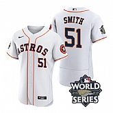 Astros 51 Will Smith White Nike 2022 World Series Flexbase Jersey,baseball caps,new era cap wholesale,wholesale hats
