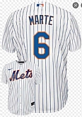 New York Mets 6 Starling Marte White Home Jersey Dzhi,baseball caps,new era cap wholesale,wholesale hats