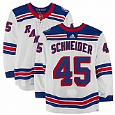 New York Rangers 45 Schneider White Adidas Jersey Dzhi,baseball caps,new era cap wholesale,wholesale hats