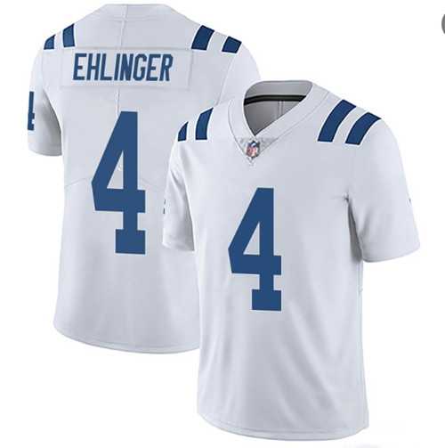Men & Women & Youth Indianapolis Colts #4 Sam Ehlinger White Vapor Untouchable Stitched Jersey
